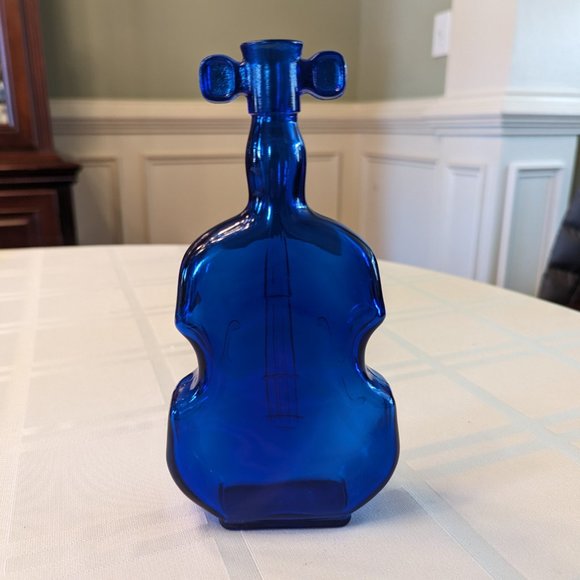 Vintage Cobalt Glass Fiddle Vase - Picture 3 of 8